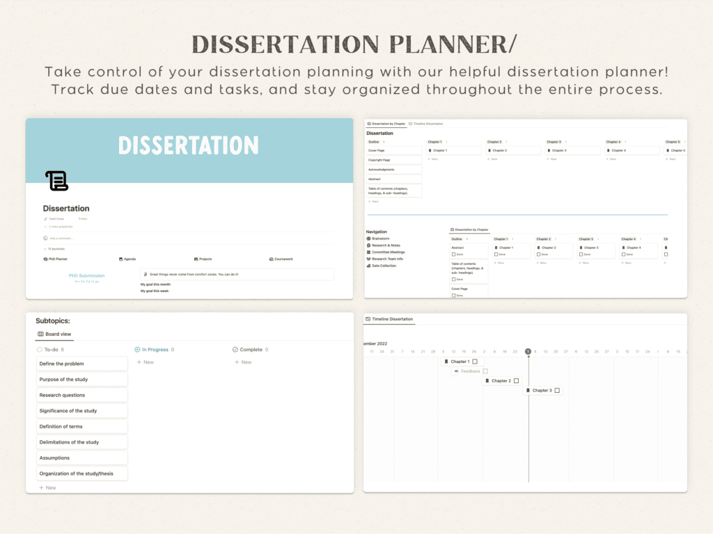 dissertation notion template free