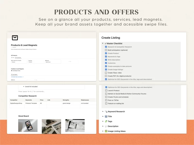 Notion Template Etsy Shop Planner for Digital Product Sellers | Boost Etsy Sales