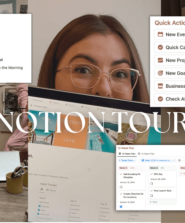 Notion Tour in my Life and Business Template