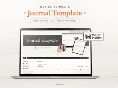 Notion Journal Template with a Commercial License | Passive Income with Notion